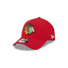 Load image into Gallery viewer, Chicago Blackhawks NHL 9FORTY 940 Adjustable A-Frame Cap Hat Red Crown/Visor Team Color Logo Gray UV
