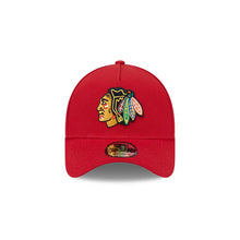 Load image into Gallery viewer, Chicago Blackhawks NHL 9FORTY 940 Adjustable A-Frame Cap Hat Red Crown/Visor Team Color Logo Gray UV
