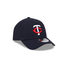 Load image into Gallery viewer, Minnesota Twins New Era MLB 9FORTY 940 Adjustable A-Frame Cap Hat Navy Blue Crown/Visor Team Color Logo Gray UV
