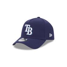 Load image into Gallery viewer, Tampa Bay Rays New Era MLB 9FORTY 940 Adjustable A-Frame Cap Hat Navy Blue Crown/Visor Team Color Logo Gray UV
