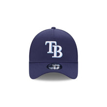 Load image into Gallery viewer, Tampa Bay Rays New Era MLB 9FORTY 940 Adjustable A-Frame Cap Hat Navy Blue Crown/Visor Team Color Logo Gray UV
