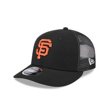 Load image into Gallery viewer, San Francisco Giants New Era MLB 9FIFTY 950 Snapback Low Profile Trucker/Mesh Cap Hat Black Crown/Visor Orange Logo Gray UV
