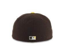 Load image into Gallery viewer, San Diego Padres New Era MLB 59FIFTY 5950 Fitted Cap Hat Dark Brown Crown/Visor White/Yellow Logo 2016 All-Star Game Side Patch
