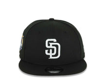Load image into Gallery viewer, San Diego Padres New Era MLB 9FIFTY 950 Snapback Cap Hat Black Crown/Visor White Logo 40th Anniversary Side Patch Gray UV
