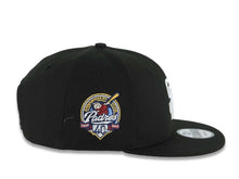 Load image into Gallery viewer, San Diego Padres New Era MLB 9FIFTY 950 Snapback Cap Hat Black Crown/Visor White Logo 40th Anniversary Side Patch Gray UV
