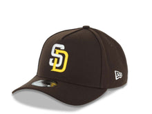 Load image into Gallery viewer, San Diego Padres New Era MLB 9FORTY 940 Adjustable A-Frame Cap Hat Brown Crown/Visor White/Yellow Logo 2016 All-Star Game Side Patch
