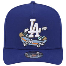 Load image into Gallery viewer, Los Angeles Dodgers New Era MLB 9FORTY 940 Snapback A-Frame Cap Hat Royal Blue Crown/Visor Team Color Logo Skating Cartoon
