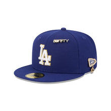 Load image into Gallery viewer, Los Angeles Dodgers New Era MLB 59FIFTY 5950 Fitted Cap Hat Royal Blue Crown/Visor White/Metallic Gold Logo
