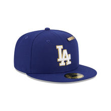 Load image into Gallery viewer, Los Angeles Dodgers New Era MLB 59FIFTY 5950 Fitted Cap Hat Royal Blue Crown/Visor White/Metallic Gold Logo
