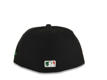 Load image into Gallery viewer, (Youth) Los Angeles Dodgers New Era MLB 59FIFTY 5950 Fitted Cap Hat Black Crown/Visor Green/White/Red Logo Eagle Side Patch Gray UV
