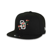 Load image into Gallery viewer, (Youth) San Diego Padres New Era MLB 9FIFTY 950 Kid Snapback Cap Hat Black Crown/Visor White Logo With Rose 40th Anniversary Side Patch Gray UV
