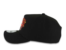 Load image into Gallery viewer, Puerto Rico New Era 9FORTY 940 Adjustable A-Frame Cap Hat Black Crown/Visor Red/White/Yellow Flower Logo World Baseball Classic Side Patch Gray UV
