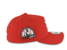 Load image into Gallery viewer, San Diego Padres New Era MLB 9FORTY 940 Adjustable A-Frame Cap Hat Red Crown/Visor White Bats Logo Petco Park 10 Years Side Patch Gray UV
