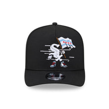 Load image into Gallery viewer, Chicago White Sox New Era MLB 9FIFTY 950 Snapback A-Frame Cap Hat Black Crown/Visor White Logo With Cartoon Gray UV
