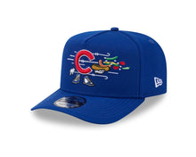 Load image into Gallery viewer, Chicago Cubs New Era MLB 9FIFTY 950 Snapback A-Frame Cap Hat Royal Blue Crown/Visor Red/White Logo With Cartoon Gray UV
