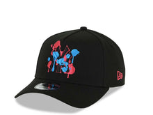 Load image into Gallery viewer, (Capland Exclusive) New York Yankees New Era MLB 9FORTY 940 Adjustable A-Frame Black Cap Hat Black/Magenta/Turquoise Splatter Logo
