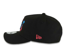 Load image into Gallery viewer, (Capland Exclusive) New York Yankees New Era MLB 9FORTY 940 Adjustable A-Frame Black Cap Hat Black/Magenta/Turquoise Splatter Logo
