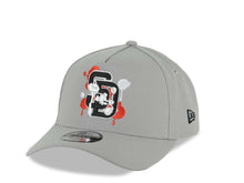Load image into Gallery viewer, (Capland Exclusive) San Diego Padres New Era MLB 9FORTY 940 Adjustable A-Frame Gray Cap Hat Black/White/Red Splatter Logo Petco Park 20 Years Patch
