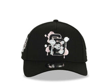 Load image into Gallery viewer, (Capland Exclusive) San Diego Padres New Era MLB 9FORTY 940 Adjustable A-Frame Black Cap Hat Black/White/Pink Splatter Logo Stadium Side Patch

