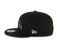 Load image into Gallery viewer, San Diego Padres New Era MLB 59FIFTY 5950 Fitted Cap Hat Black Crown/Visor Black/White Korean Logo Petco Park 10 Years Side Patch Gray UV
