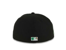 Load image into Gallery viewer, San Diego Padres New Era MLB 59FIFTY 5950 Fitted Cap Hat Black Crown/Visor White Logo 2 Palm Trees Petco Park 10 Years Side Patch Gray UV
