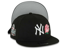 Load image into Gallery viewer, New York Yankees New Era MLB 9FIFTY 950 Snapback Cap Hat Black Crown/Visor White Logo Pink Rose 2024 World Series Side Patch Gray UV
