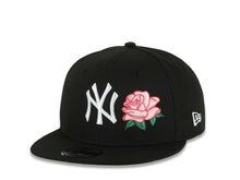 Load image into Gallery viewer, New York Yankees New Era MLB 9FIFTY 950 Snapback Cap Hat Black Crown/Visor White Logo Pink Rose 2024 World Series Side Patch Gray UV
