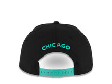 Load image into Gallery viewer, Chicago Blackhawks New Era NHL 9FIFTY 950 Snapback Cap Hat Black Crown/Visor Gray/Teal/Magenta Native Indian Logo Teal UV
