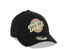 Load image into Gallery viewer, San Diego Padres New Era MLB 39THIRTY 3930 Flexfit Cap Hat Black Crown/Visor Brown/Yellow/Orange/White Baseball Club Logo Black UV
