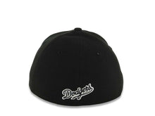 Load image into Gallery viewer, Los Angeles Dodgers New Era MLB 39THIRTY 3930 Flexfit Cap Hat Black Crown/Visor White Logo Black UV
