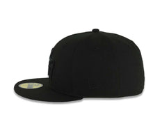 Load image into Gallery viewer, Puerto Rico New Era 59FIFTY 5950 Fitted Cap Hat Black Crown/Visor Black Logo WBC Back Logo Puerto Rico Flag Side Patch Gray UV
