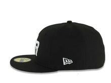 Load image into Gallery viewer, Puerto Rico New Era 59FIFTY 5950 Fitted Cap Hat Black Crown/Visor White Logo WBC Back Logo Puerto Rico Flag Side Patch Gray UV
