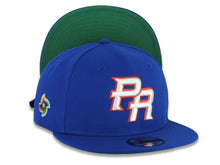 Load image into Gallery viewer, Puerto Rico New Era 9FIFTY 950 Snapback Cap Hat Royal Blue Crown/Visor White/Red Logo WBC World Baseball Classic Side Patch Green UV
