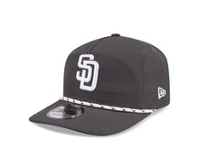 Load image into Gallery viewer, San Diego Padres New Era MLB 19Twenty 1920 Snapback Rope Cap Hat Gray Crown/Visor White Logo 
