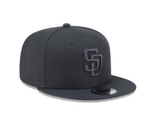 Load image into Gallery viewer, San Diego Padres New Era MLB 9FIFTY 950 Snapback Cap Hat Dark Gray Crown/Visor Dark Gray Logo (Color Pack)
