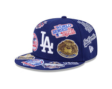 Load image into Gallery viewer, Los Angeles Dodgers New Era MLB 59FIFTY 5950 Fitted Cap Hat Dark Royal Crown/Visor White Logo All MLB Team Logos Gray UV (Allover)
