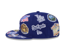 Load image into Gallery viewer, Los Angeles Dodgers New Era MLB 59FIFTY 5950 Fitted Cap Hat Dark Royal Crown/Visor White Logo All MLB Team Logos Gray UV (Allover)
