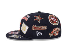 Load image into Gallery viewer, Houston Astros New Era MLB 59FIFTY 5950 Fitted Cap Hat Navy Blue Crown/Visor Team Color Logo All MLB Team Logos Gray UV (Allover)
