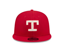 Load image into Gallery viewer, Texas Rangers New Era 9FIFTY 950 Snapback Cap Hat Red Crown/Visor White/Red Logo Gray UV (2026 City Connect)
