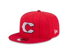 Load image into Gallery viewer, Cincinnati Reds New Era MLB 9FIFTY 950 Snapback Cap Hat Red Pinstripe Crown/Visor White/Black Logo Gray UV
