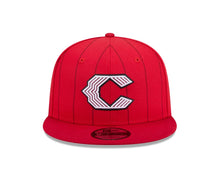 Load image into Gallery viewer, Cincinnati Reds New Era MLB 9FIFTY 950 Snapback Cap Hat Red Pinstripe Crown/Visor White/Black Logo Gray UV
