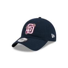 Load image into Gallery viewer, San Diego Padres New Era MLB 9TWENTY 920 Adjustable Cap Hat Navy Blue Crown/Visor White/Magenta Logo  (2026 City Connect Batting Practice)
