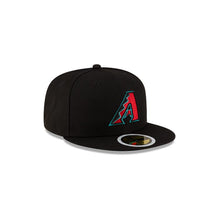 Load image into Gallery viewer, (Youth) Arizona Diamondbacks New Era MLB 59FIFTY 5950 Fitted Cap Hat Black Crown/Visor Team Color Logo
