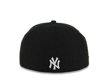 Load image into Gallery viewer, New York Yankees New Era MLB 59FIFTY 5950 Fitted Cap Hat Black Crown/Visor White/Sky Blue Logo With Cloud 2024 World Series Side Patch Gray UV
