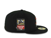 Load image into Gallery viewer, San Francisco Giants New Era MLB 59FIFTY 5950 Fitted Cap Hat Black Crown/Visor White/Red Logo With Rose 2007 All-Star Game Side Patch Gray UV
