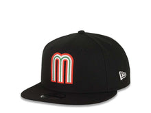 Load image into Gallery viewer, Mexico New Era WBC World Baseball Classic 9FIFTY 950 Snapback Cap Hat Black Crown/Visor Team Color Logo Mexico Flag Side Patch Gray UV
