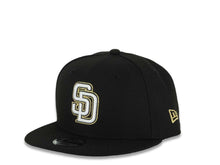 Load image into Gallery viewer, (Youth)San Diego Padres New Era MLB 9FIFTY 950 Kid Snapback Cap Hat Black Crown/Visor White/Black/Gold Logo Aztec Calendar Side Patch Gray UV
