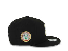 Load image into Gallery viewer, (Youth)San Diego Padres New Era MLB 9FIFTY 950 Kid Snapback Cap Hat Black Crown/Visor White/Black/Gold Logo Aztec Calendar Side Patch Gray UV
