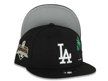 Load image into Gallery viewer, (Youth)Los Angeles Dodgers New Era MLB 9FIFTY 950 Kid Snapback Cap Hat Black Crown/Visor White Logo With Palm 2025 World Series Champions Side Patch
