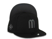 Load image into Gallery viewer, (Youth)Mexico New Era WBC World Baseball Classic 9FIFTY 950 Kid Snapback Cap Hat Black Crown/Visor Dark Gray/Black Logo WBC Logo Side Patch Gray UV
